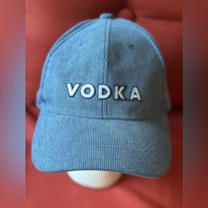 Deep Eddy Vodka Blue Embroidered Corduroy Baseball Cap Hat Adjustable Trucker